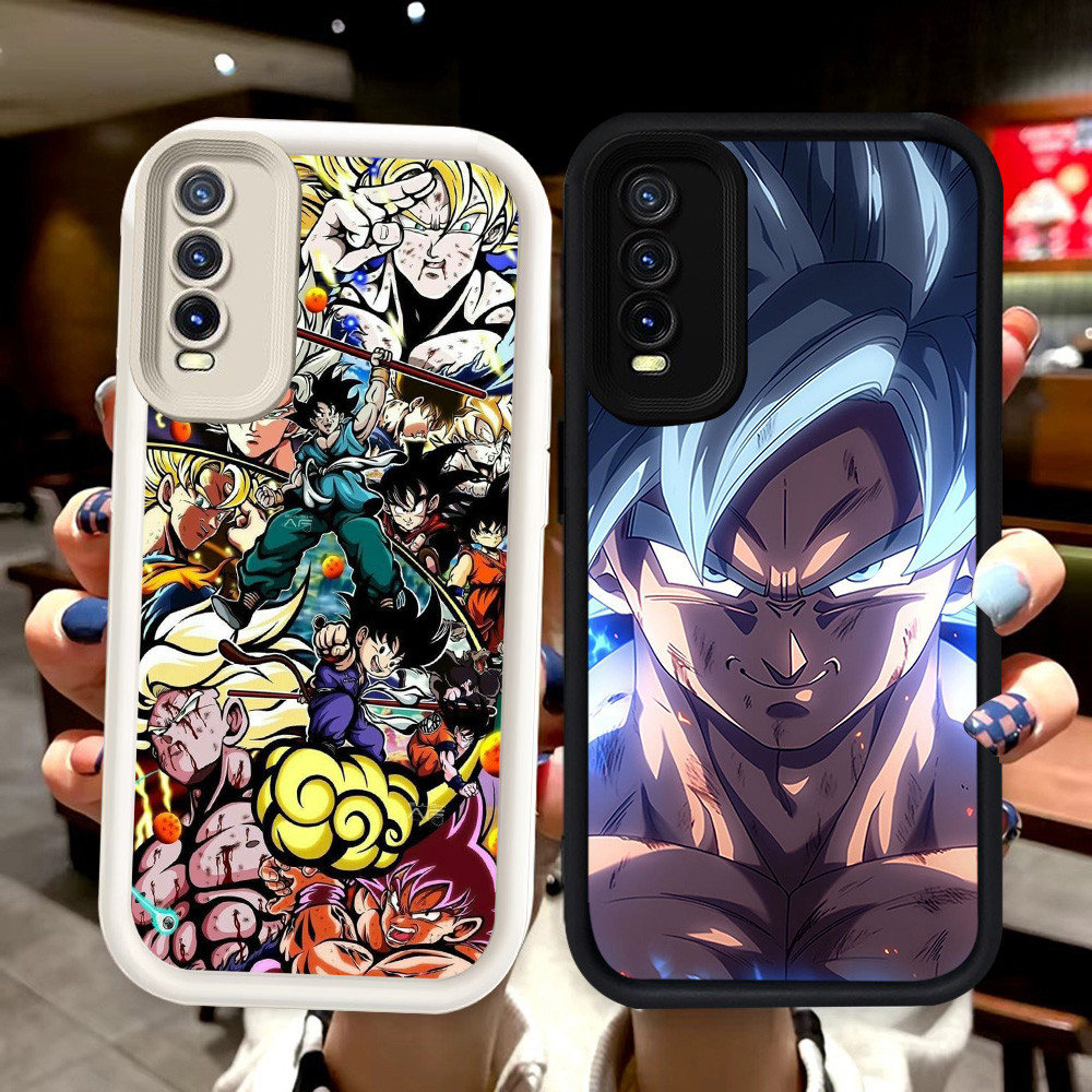 N77 Anime Goku Silikon hitam putih Casing untuk VIVO Y11s Y20 Y20i Y20s S1 Pro Y12s Case