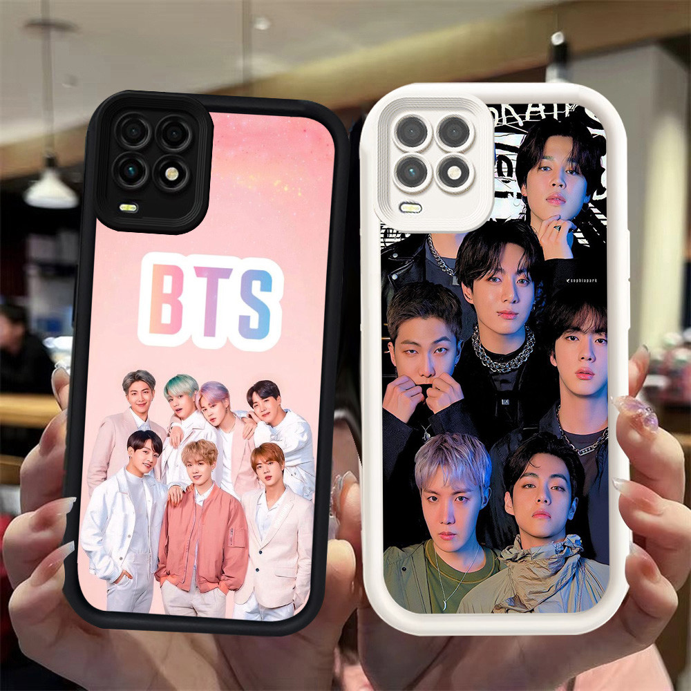N37 KPOP Korean Boys Silikon hitam putih Casing untuk OPPO A94 A54 Realme 8S 8 Pro 5G Case