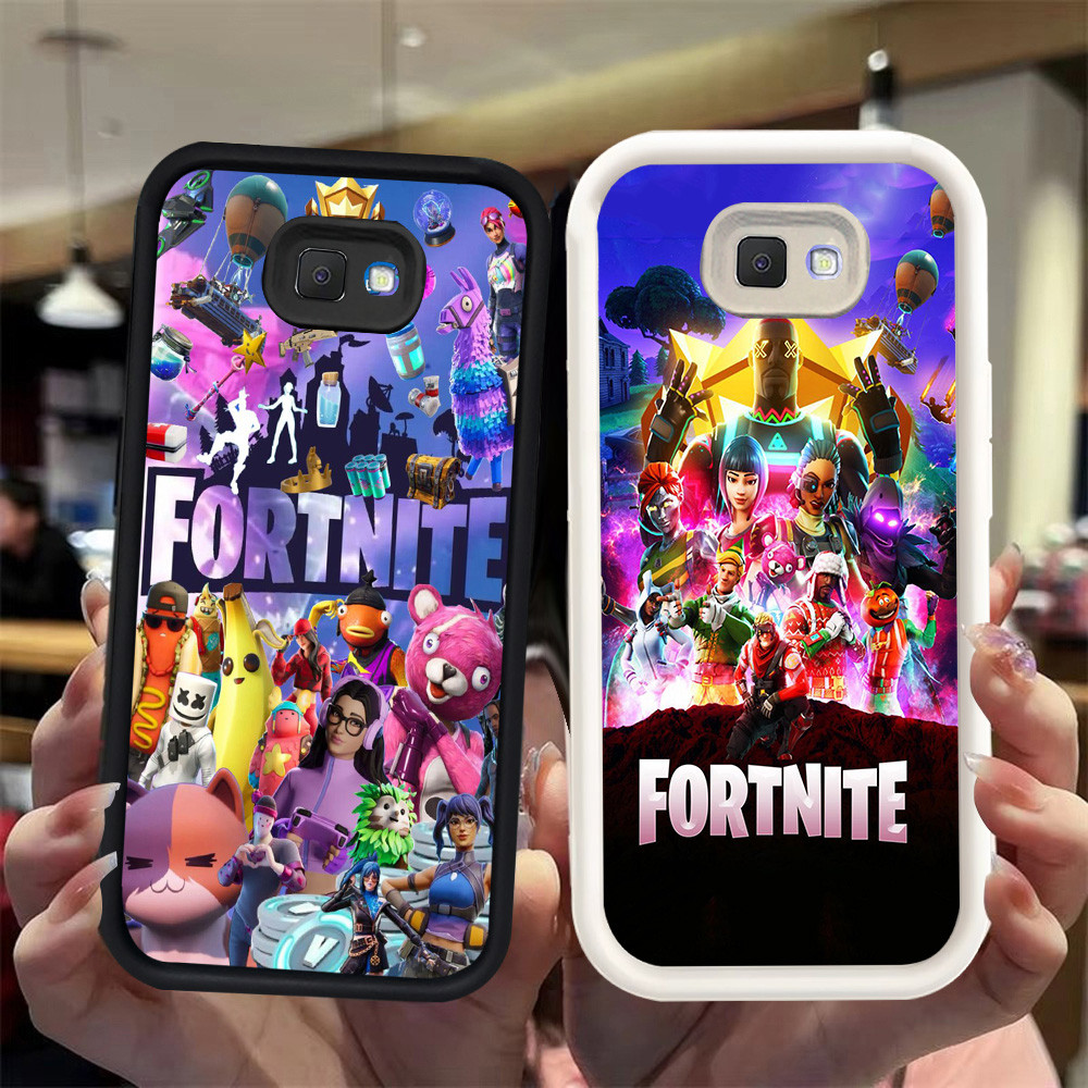 N61 Fortnite Silikon hitam putih Casing untuk Samsung J7 J2 J4 J6 Prime Plus Pro Case