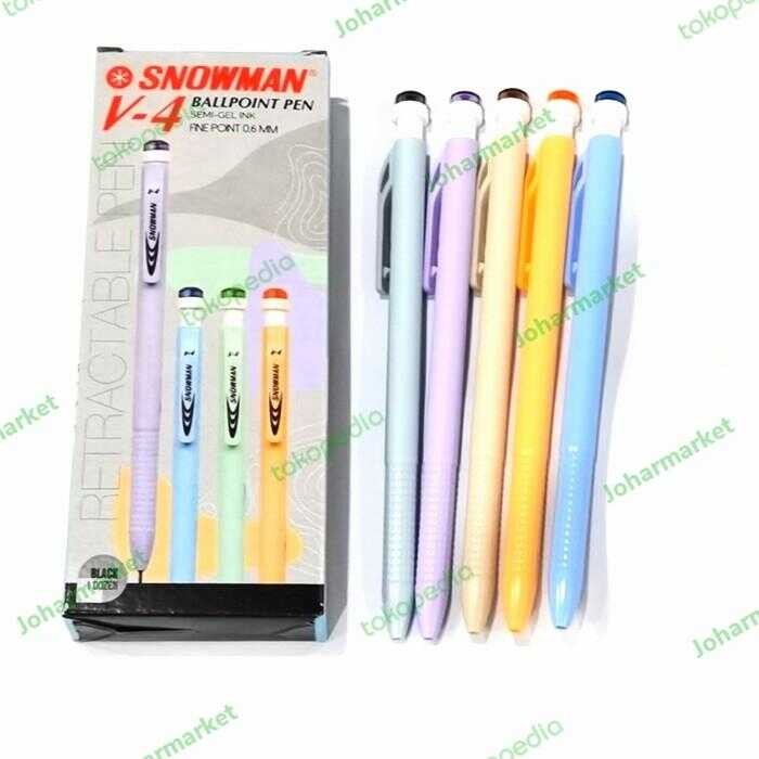 

pen Snowman V4 0.6mm hitam