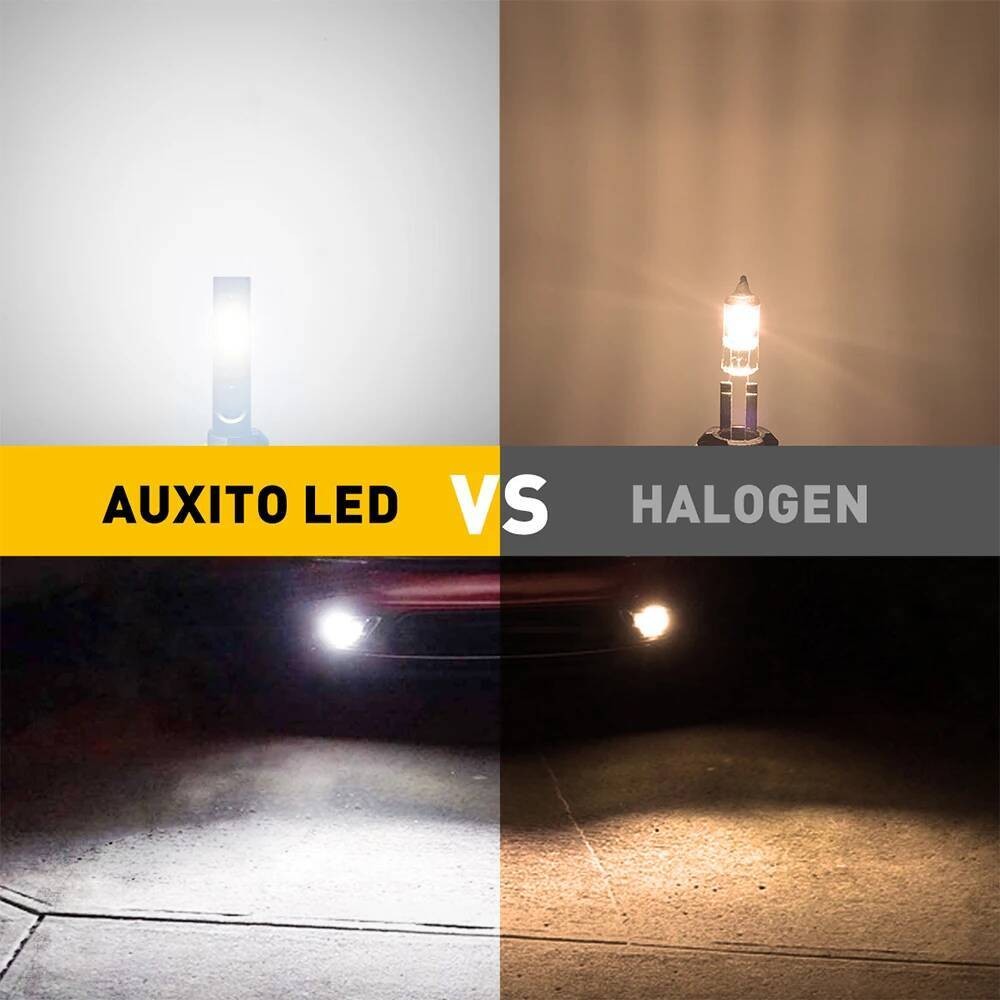 2Pcs AUXITO H27W/1 880 Bohlam Lampu H27W1 H27 CAUS untuk Mobil Lampu Kabut Mengemudi CSP LED C Lampu