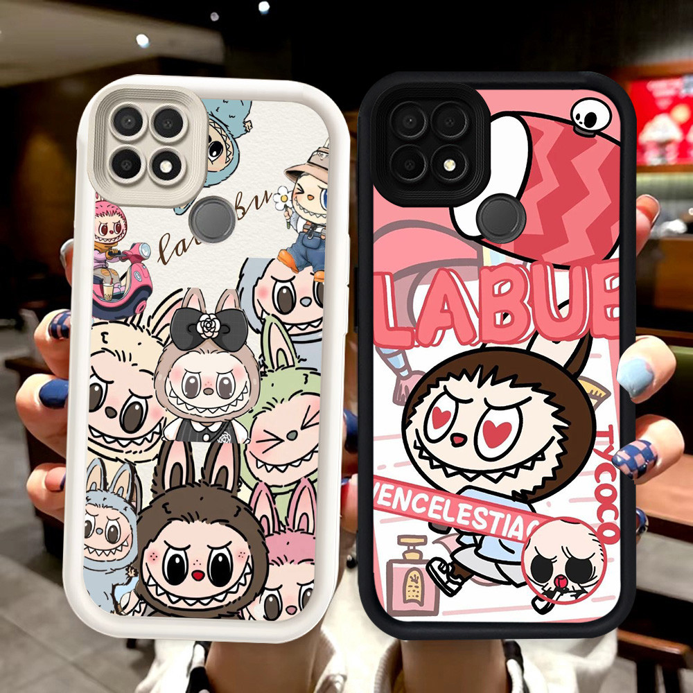 N7 Labubu Silikon hitam putih Casing untuk Realme C21Y C21 C25Y Narzo 20 30A Case