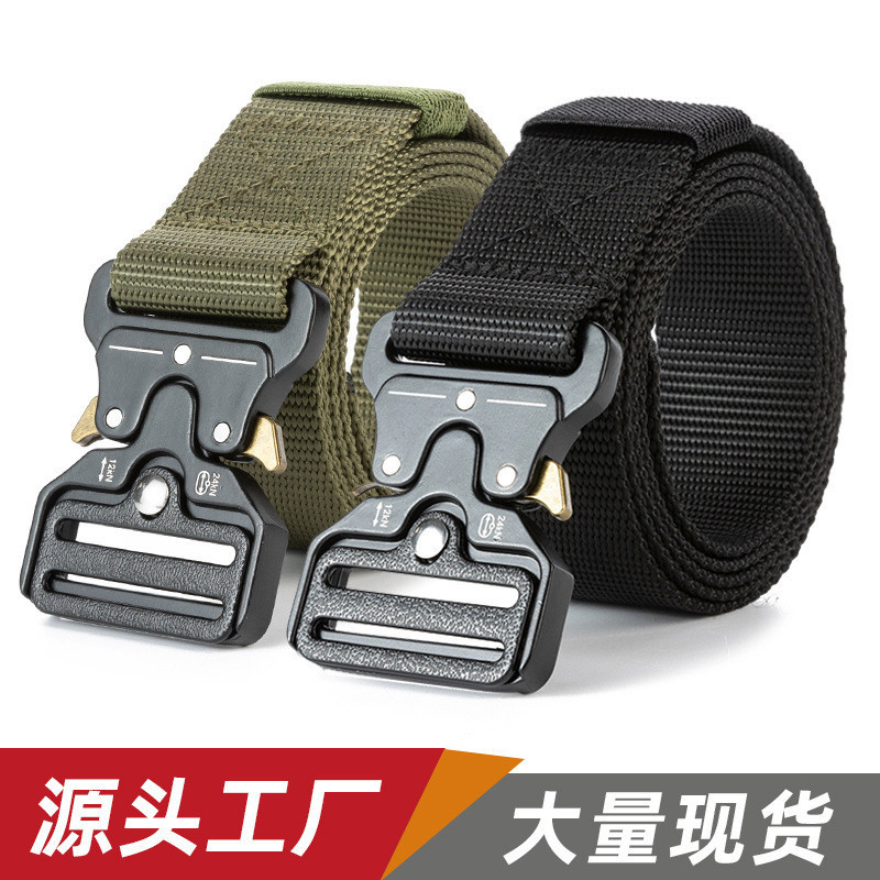 Cobra Tactical Men's Outdoor Nylon Buckle Student Military Training Workwear Belt