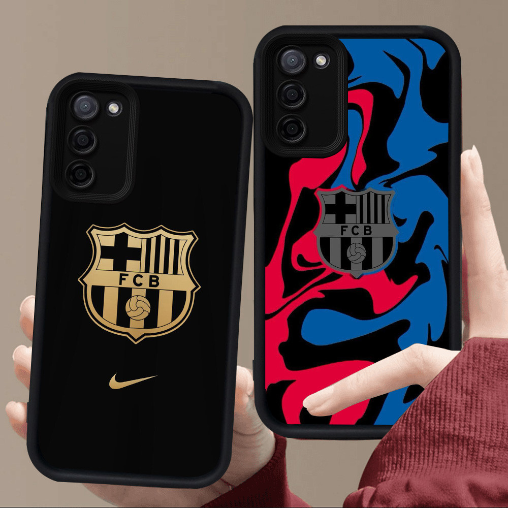 E128 FC Barcelona Casing untuk Silikon Hitam Samsung A51 A71 J6 M02S A02S A02 F02S M02 A03 Core J4 P