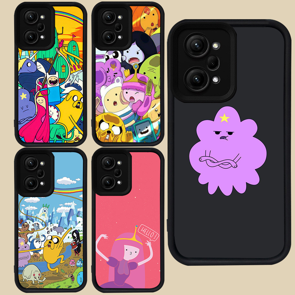 Hitam Casing untuk Xiaomi Redmi POCO F6 Note 12 X5 F5 14T 14 Pro 5G R124 Adventure Time