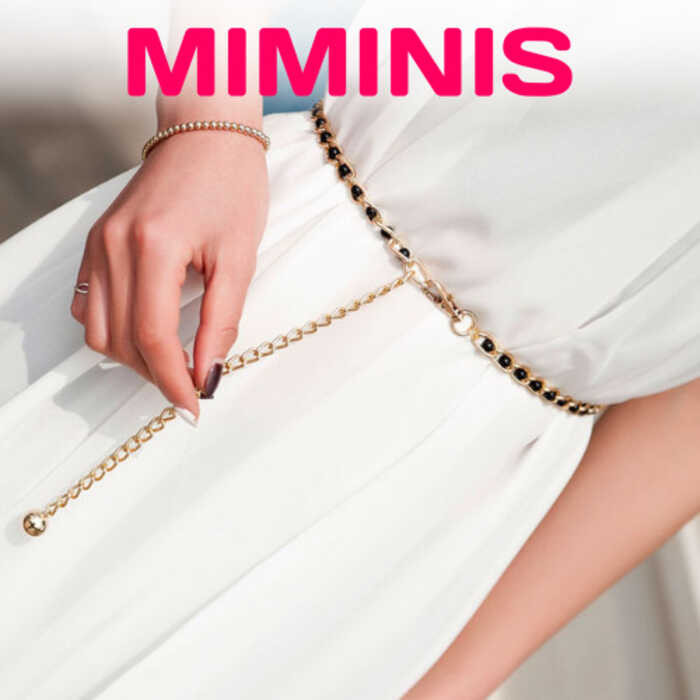 Minimis - IKAT PINGGANG H163 IKAT PINGGANG MODEL RANTAI MUTIARA IMITASI FASHION WANITA BELT