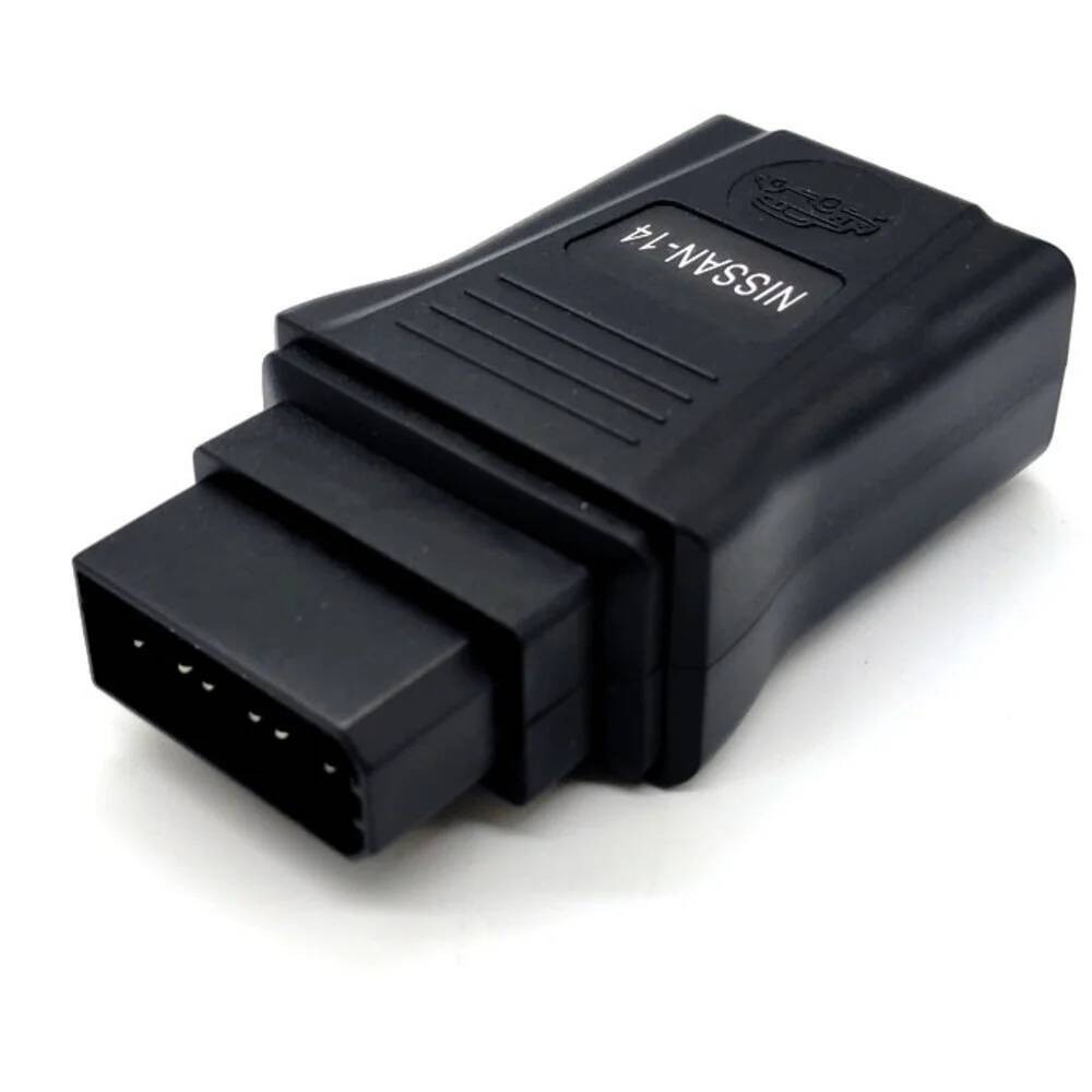 Nissan Untuk Consult Antarmuka 14 Pin Pemindai Diagnostik OBDII Alat Perbaikan Mobil OBD2 Kabel USB 