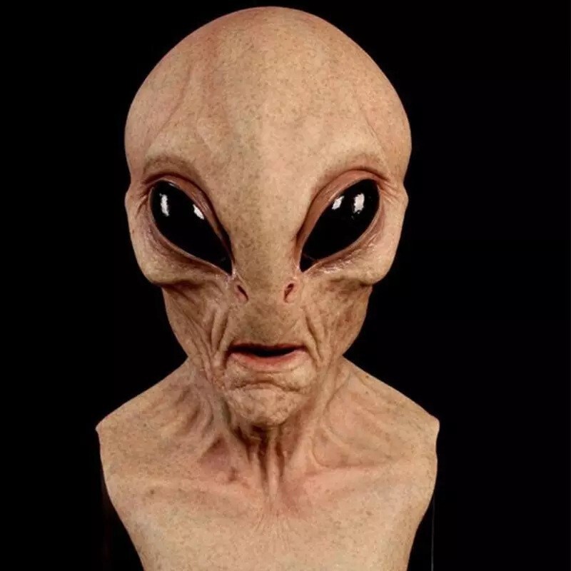 Topeng  latex Halloween Topeng Horor alien headgear Import