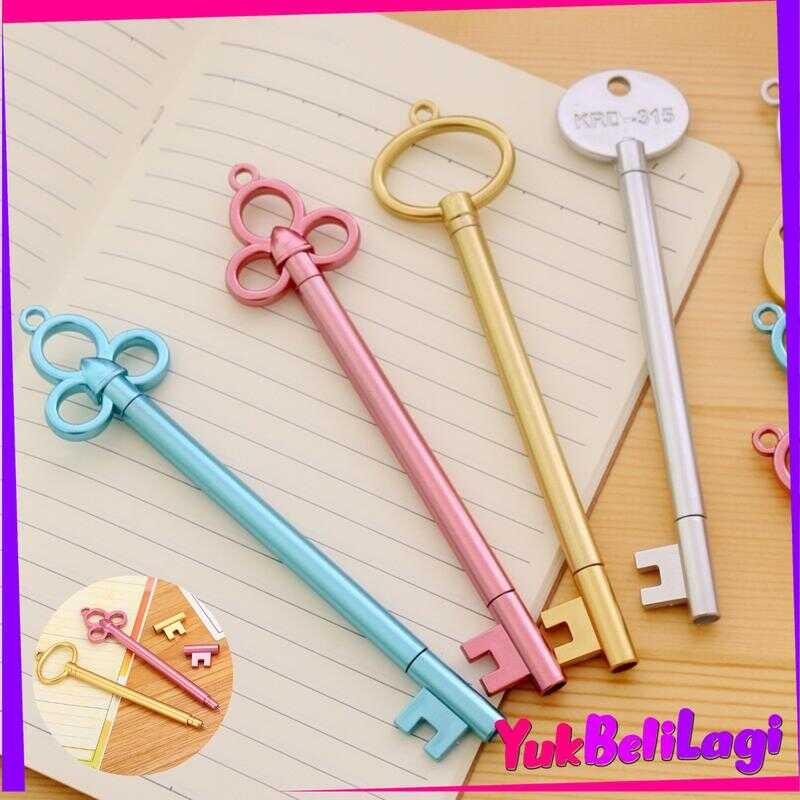 

YBL-COD Pulpen Gel Bentuk Kunci Dekorasi Anak Sekolah Hitam Pena Motif Unik Plastik (BELI LOKAL) Tinta Stationery