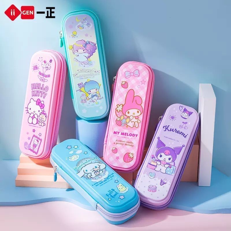 

Hati Feminin! Kotak Alat Tulis Melody Yizheng Anjing Telinga Besar Sanrio Asli Kotak Pensil Kapasit