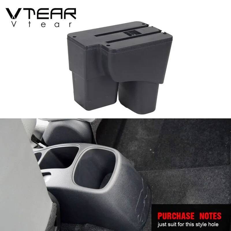 Sandaran Tangan Auto Vtear USB Kotak Penyimpanan Sandaran Tangan Konsol Tengah Bantal Aksesori Gaya 