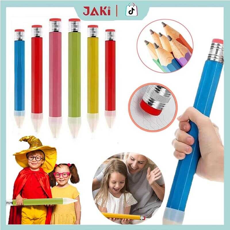 

JAKI 33 CM Besar Mainan Pencil Pensil Jumbo Hiasan Photo Kado Alat Tulis Anak-anak