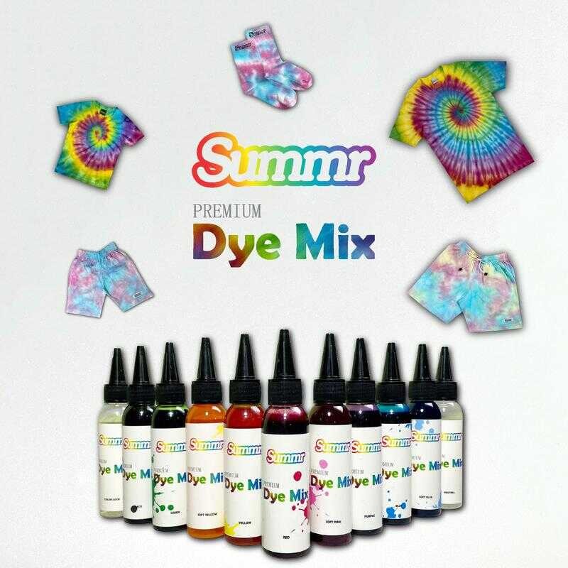 

Summr Premium Mix (Pewarna Pakaian , Kaos, Tie Dye Kit, Pewarna Textile Kain Cair)