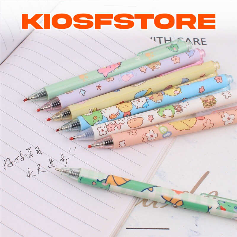 

KFS - PULPEN SET KARAKTER LUCU H643 PULPEN MEKANIK ISI 6PCS BOLPOIN GEL