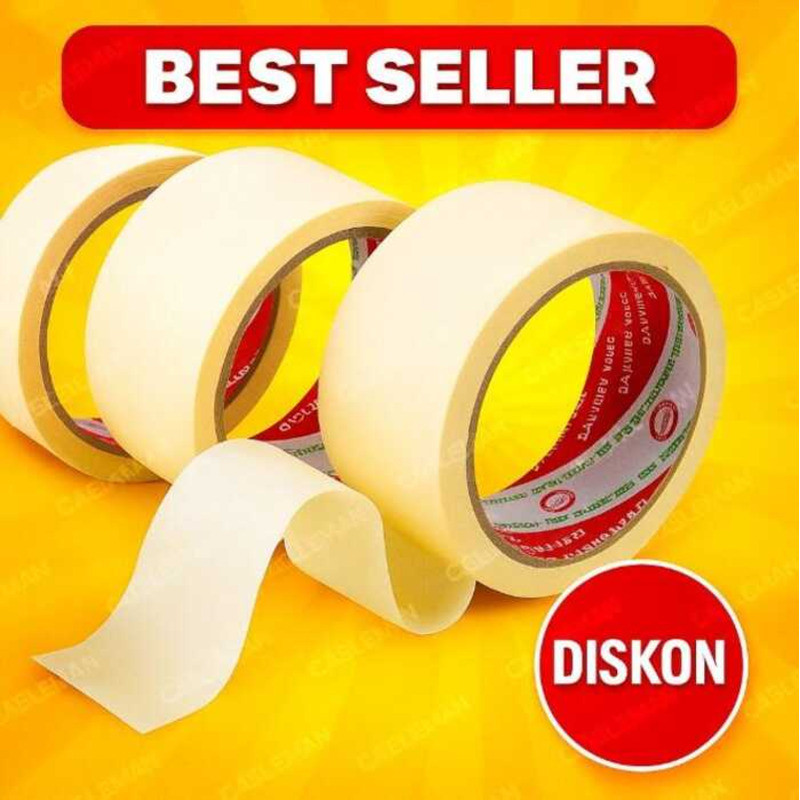 

Masking Tape Lakban Kertas Daimaru 2in 2inch 2 inch / 48mm
