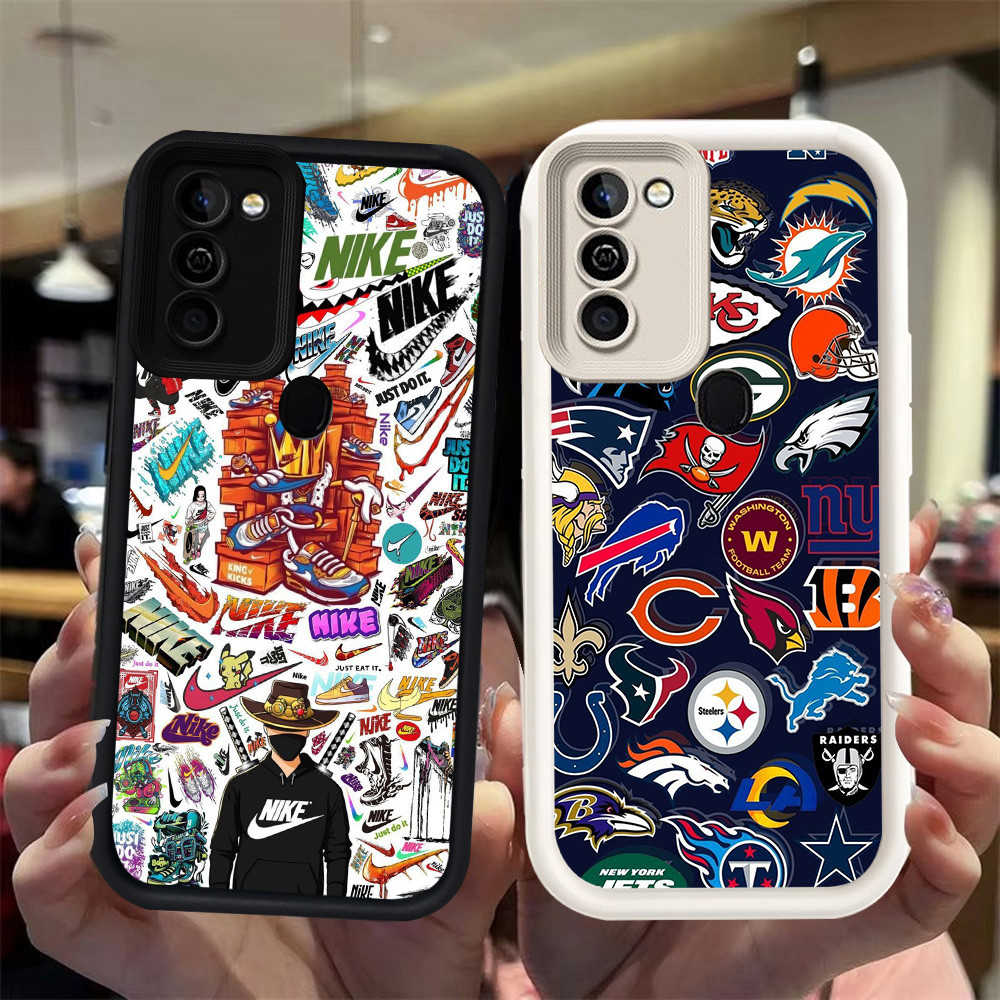 N104 fashion bola basket Silikon hitam putih Casing untuk Samsung A02 A11 M02S A21S A03S M02 A03 Cor