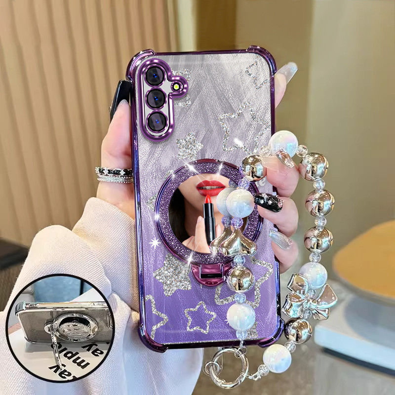 SAMSUNG A05S-4G F14-4G M14-4G Premium Cute Aesthetic Shockproof tali hp gantungan hp Cermin case Cas