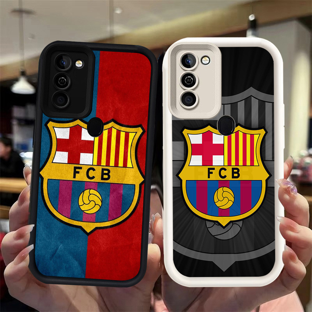 N135 Barcelona Silikon hitam putih Casing untuk Samsung A02 A11 M02S A21S A03S M02 A03 Core A02S A20