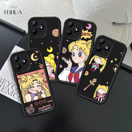 Hp Clear Plating Sailor Moon Casing untuk Samsung A50 A50s Core A7 A02 M02 A03 A30s 2018 silikon lun