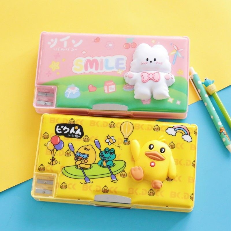 

Kotak Alat Tulis 3D Tiga Dimensi Kartun Multifungsi Siswa Kotak Pensil Multi-lapis Portabel Pembela