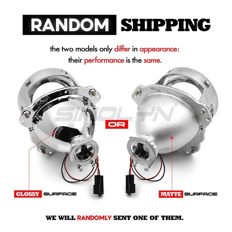 3.0 Lensa Bi Xenon Sinolyn Inch Untuk Lampu Depan H7 H4 Angel Sinyal Belok H1 Lampu Proyektor HID Mo