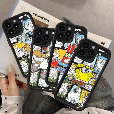 Hp Clear Plating SpongeBob SquarePants Casing untuk Realme Narzo F5 A39 N65 C30S Narzo50iPrime C30 A
