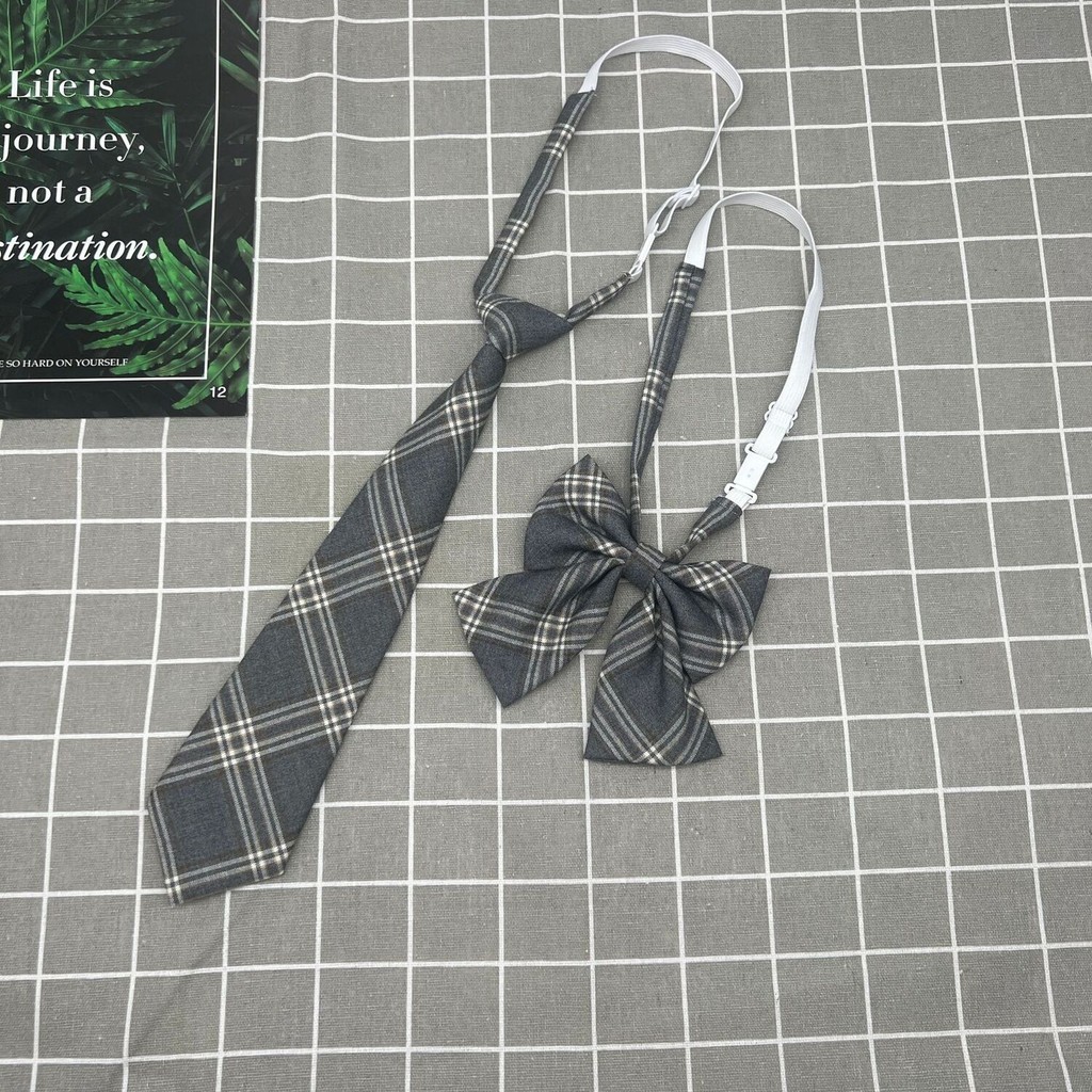JK Grey Small College Style Uniform Shirt Female Student DK No Tie