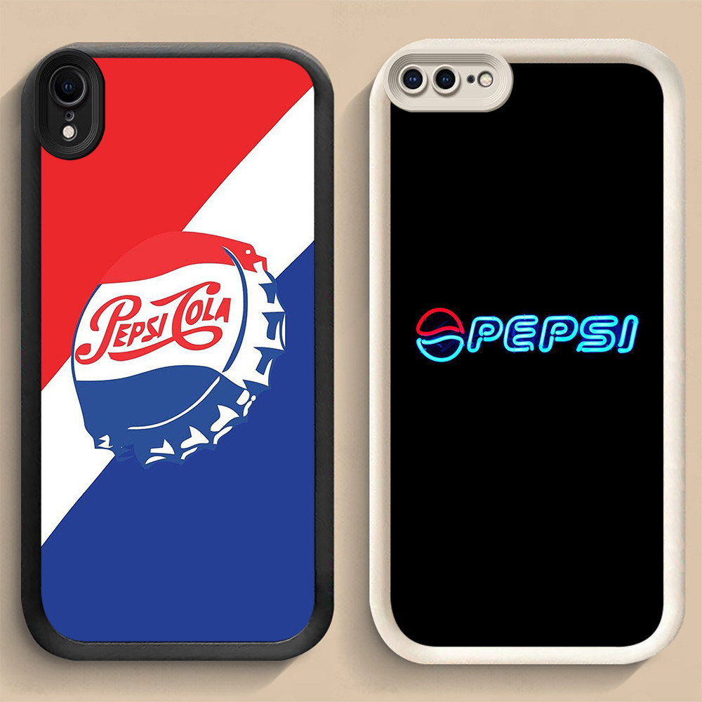 LF-42 Pepsi Cola Art Shockproof Casing untuk iPhone XR X XS 6 7 8 Max Plus