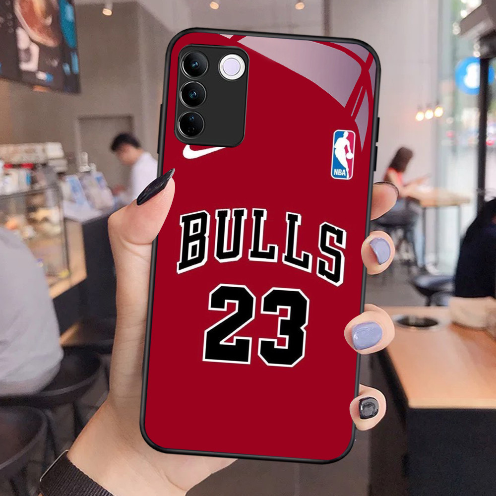NC-56 Michael Jordan Kaca Glass Case Untuk VIVO V27E V29 V30 V23 Y200E T3 Y100 V27 V29E V23E Y200 Li