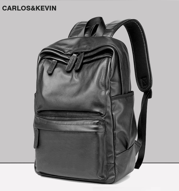 Sapi Merek Trendy Kulit Asli Fashion Santai Bisnis Tas Mahasiswa Kapasitas Besar Ransel Perjalanan P