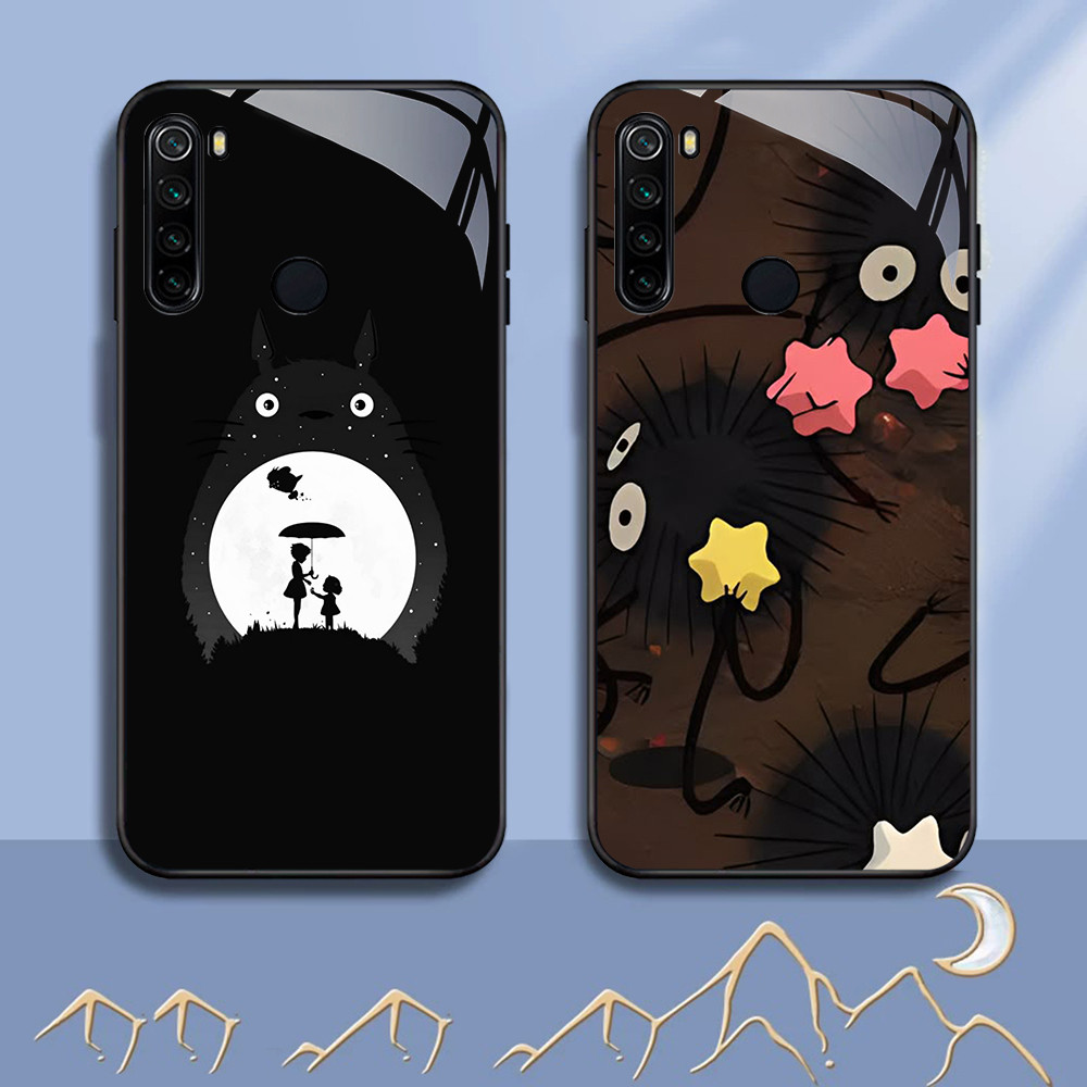 NC-95 TOTORO Kaca Glass Case Untuk Xiaomi Redmi 8 8A 9 Note 8 10 Pro Lite