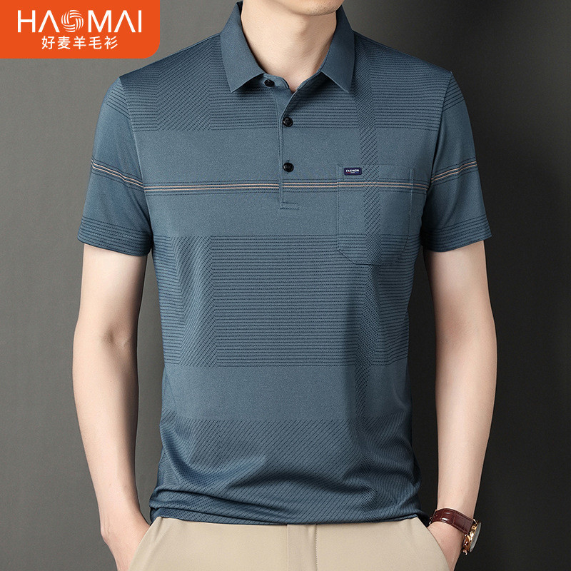 Kaos Polo Berkerah Pria Premium Original  Pakaian lengan pendek dengan saku asli laki-laki, baju pol