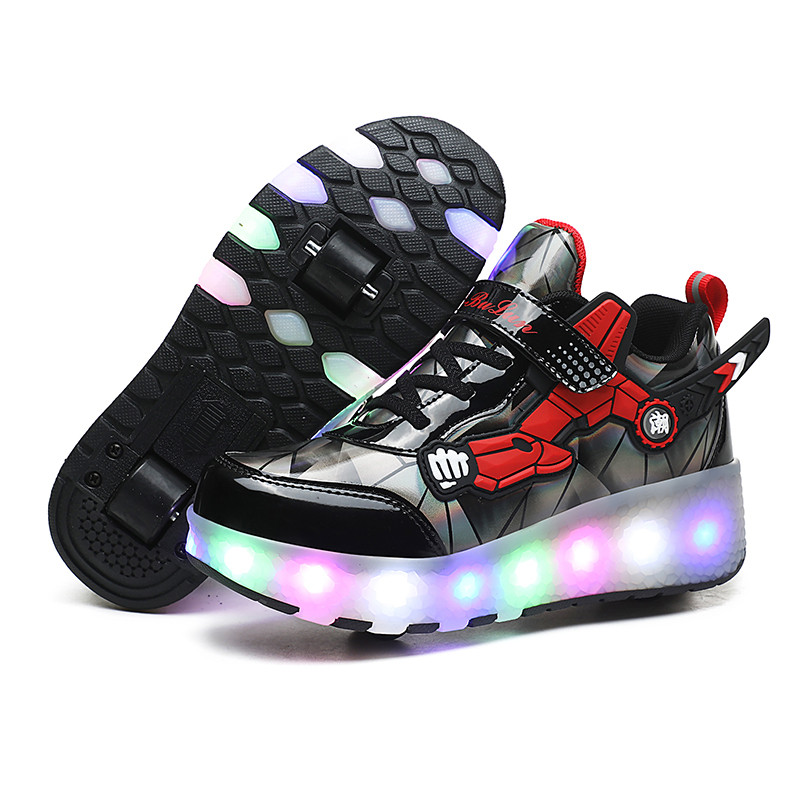 Sepatu Roda Roller Skating Shoes Anak  Mudah mengisi - sepatu ringan LED untuk laki-laki, perempuan,