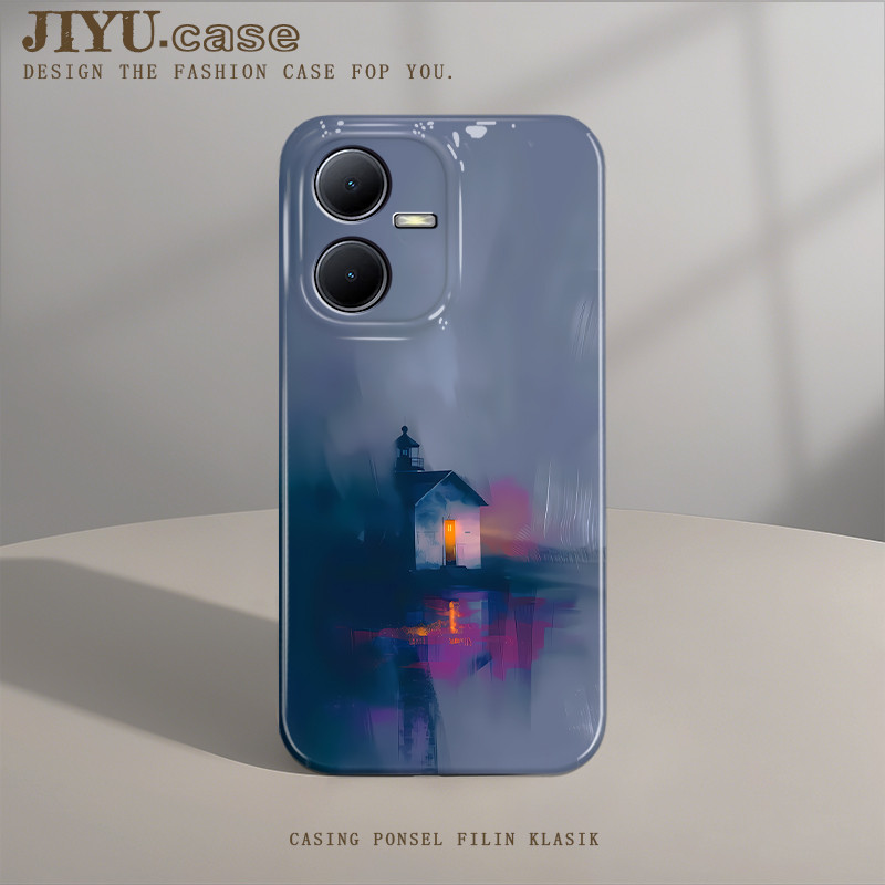 Asthetic glossy hard case untuk VIVO V23 S12 V23 Y15S Y15A Y15C Y01 Y10 Y17 Y3 Y12 Y15 Y19 Y5S Z5I Y