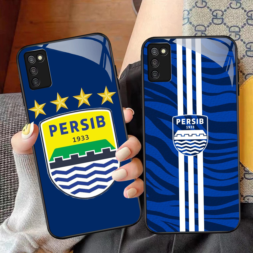 NC-65 PERSIB JUARA Kaca Glass Case Untuk Samsung A03S A71 M02S A02S A51