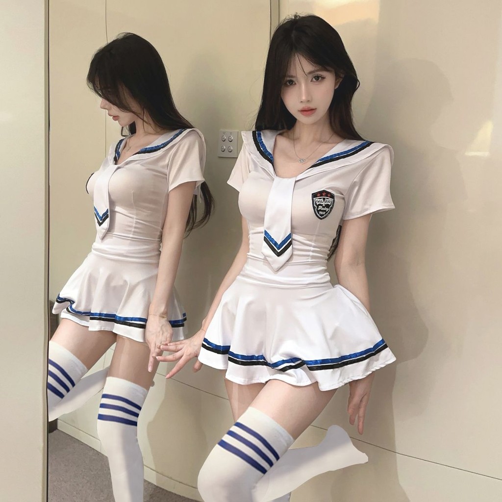 Cos navy sailor setel jepang jk college gaya seragam setelan jangkar murni cheerleader seragam rok