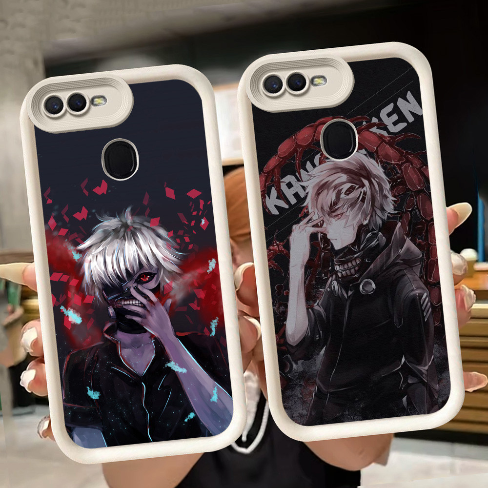 lembut Casing untuk OPPO F9 F5 A1K F7 A12 A5S A12s A11K A3S A7 A5 A12E Pro Putih Q39 Anime Tokyo Gho