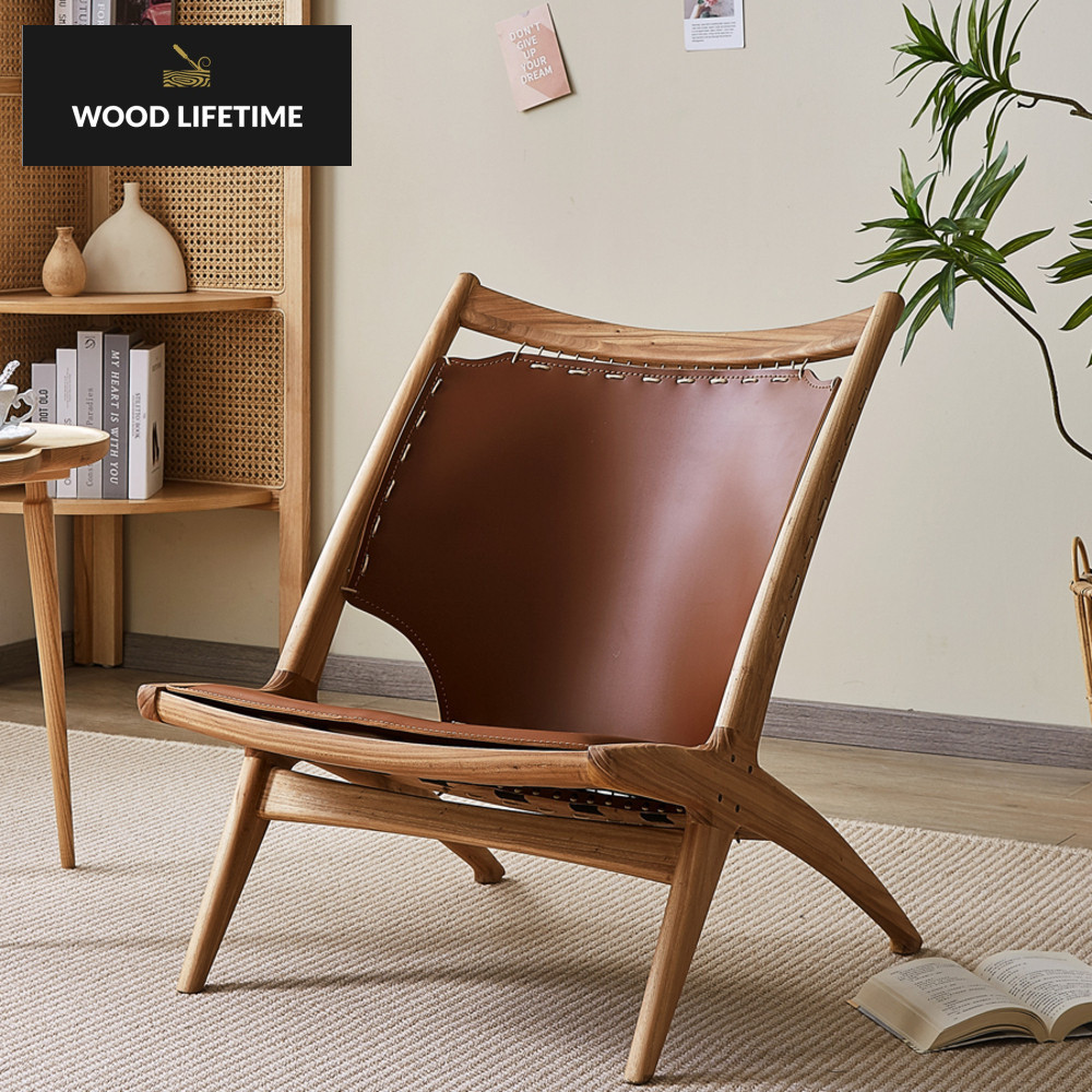 Kursi tunggal Nordic, balkon tamu, desainer ruang belakang rumah, kursi sofa sederhana dan modern, a