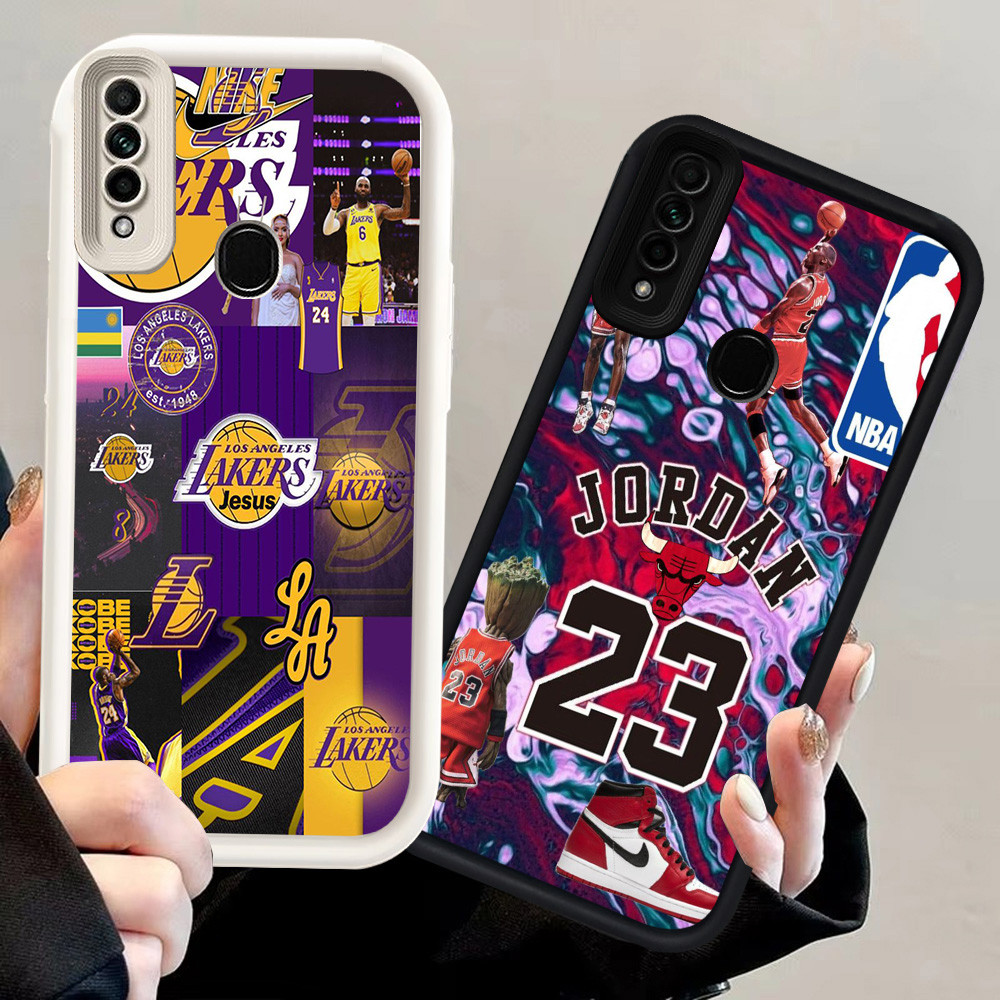 N1 Basketball star Silikon hitam putih Casing untuk OPPO A33 A31 A53S A53 Realme C17 7i Case