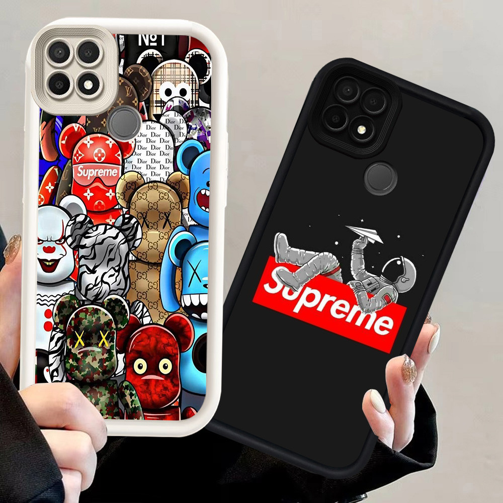 N103 SUP Silikon hitam putih Casing untuk Realme C21Y C21 C25Y Narzo 20 30A Case