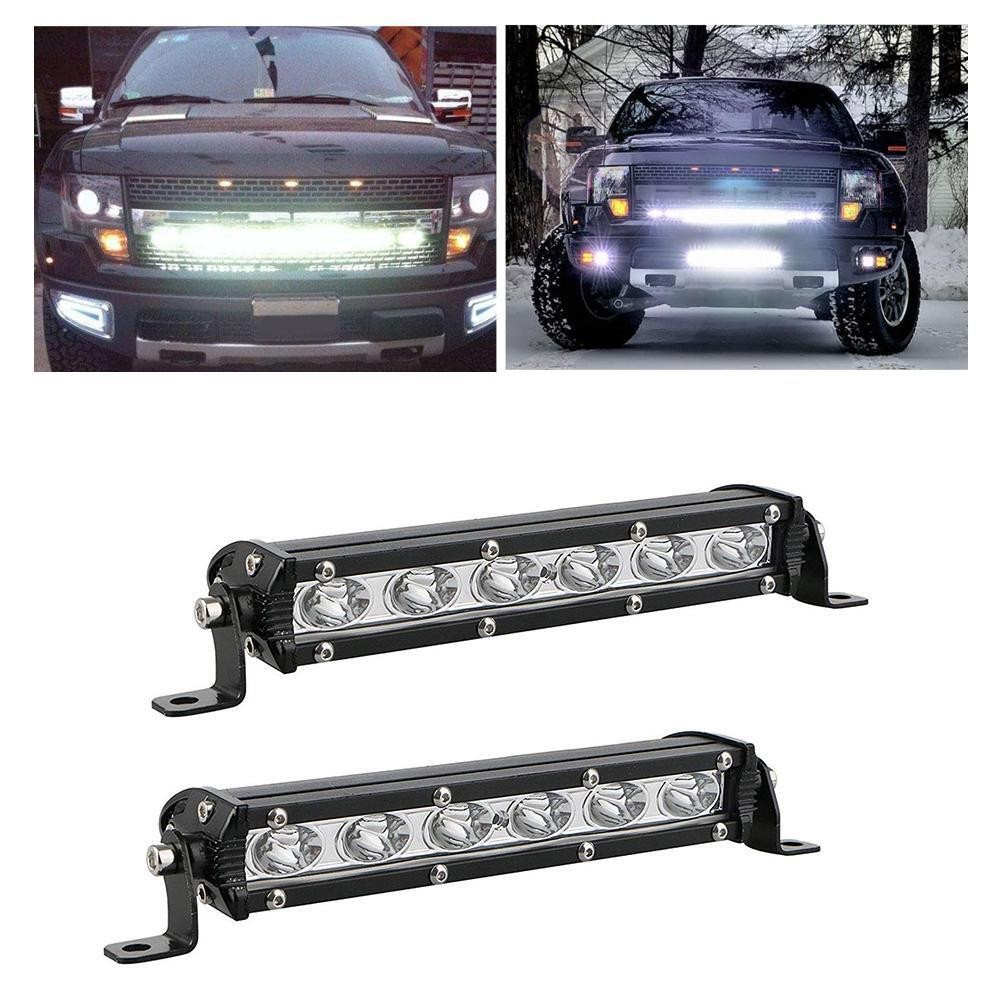 Lampu LED Outdoor Malam Hari Offroad  18W cahaya kerja panjang, 6LED kacang cahaya, ultra-tipis satu