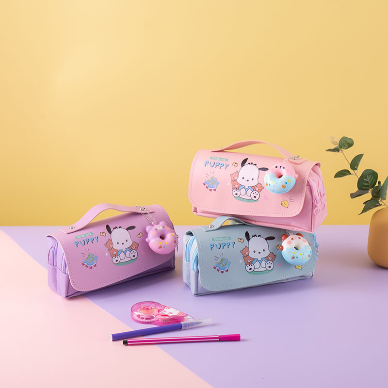 

Tas pensil alat tulis seri kartun yang tampak tinggi tas pensil penyimpanan kotak pensil portabel s