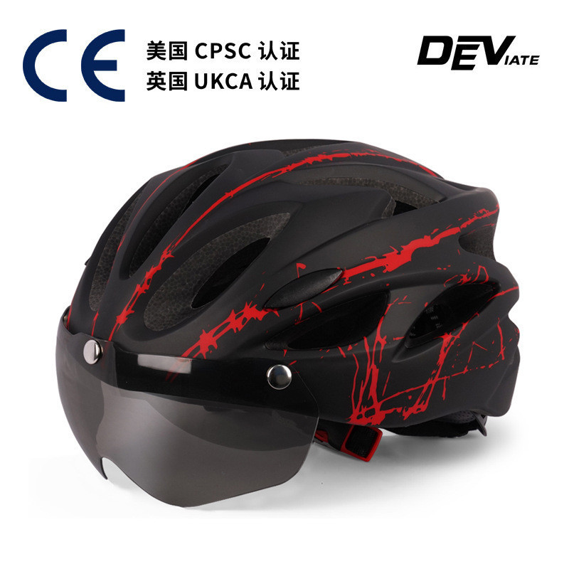 Helm  Helm dengan kacamata, sepeda gunung helm, helm naik Import