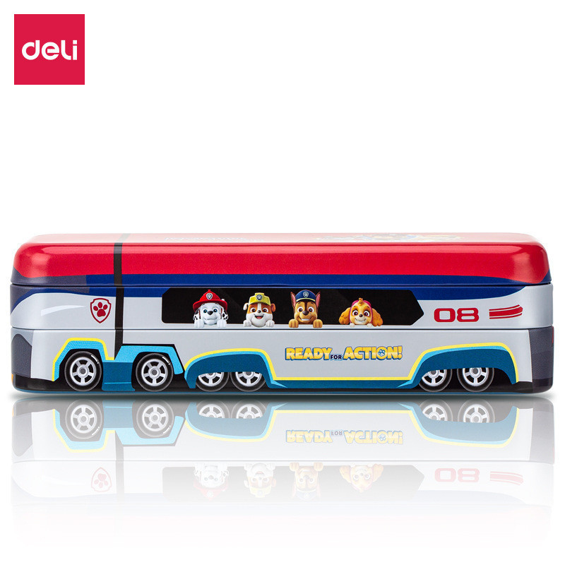 

Tempat Pensil Anak Deli 70854 Tim Wang Metal Iron Creative Student Pencil Multi-functional Simplified Stationery Box Import