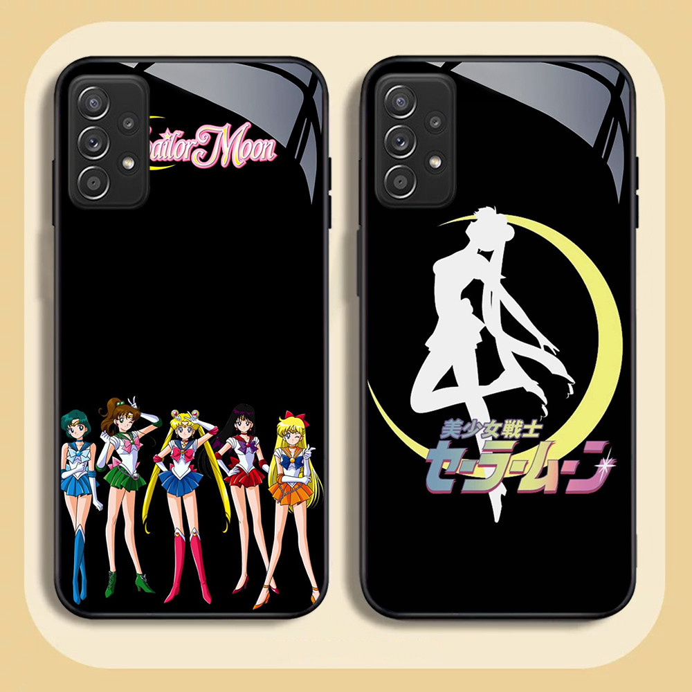 NC-78 Sailor Moon Kaca Glass Case Untuk Samsung A52 A13 A33 A32 A72 A23 A53 A73 A52S