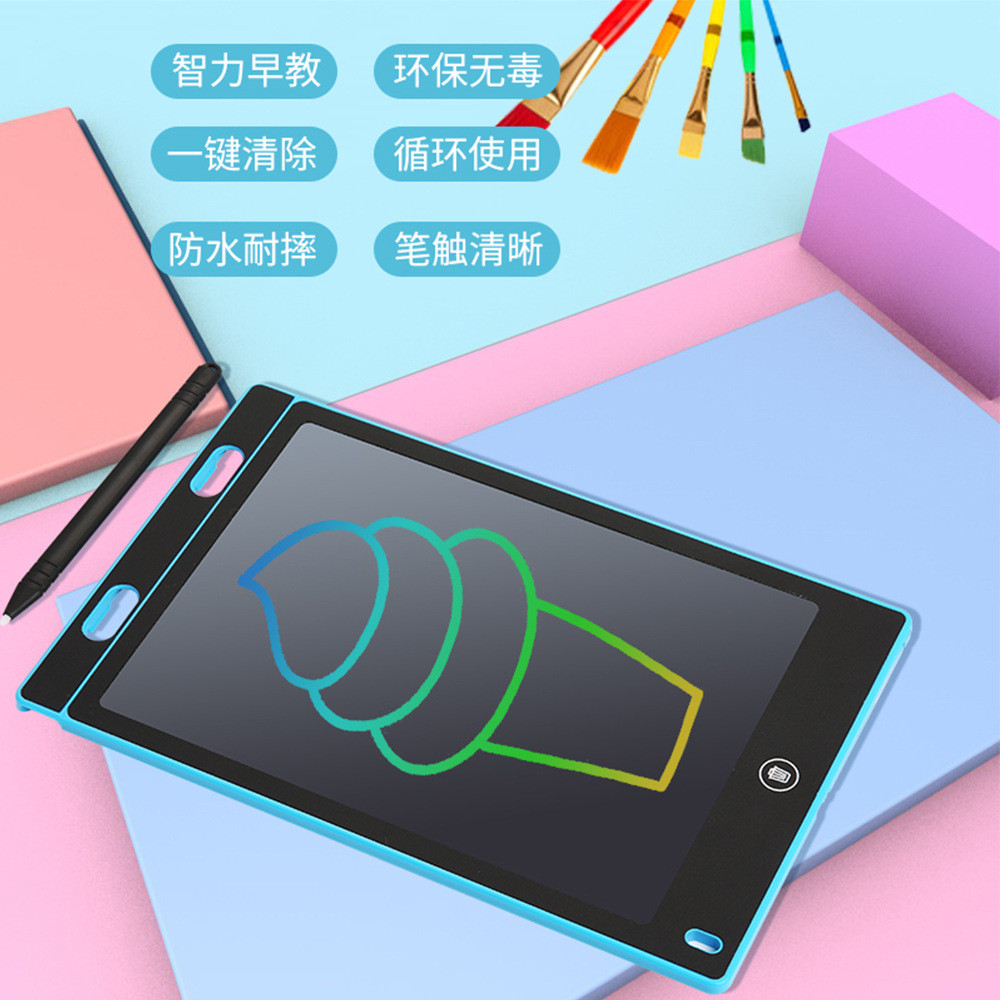 Papan Tulis LCD Elektronik Lukisan Anak  8,5 12 inci warna tangan LCD, lukisan elektronik anak-anak,