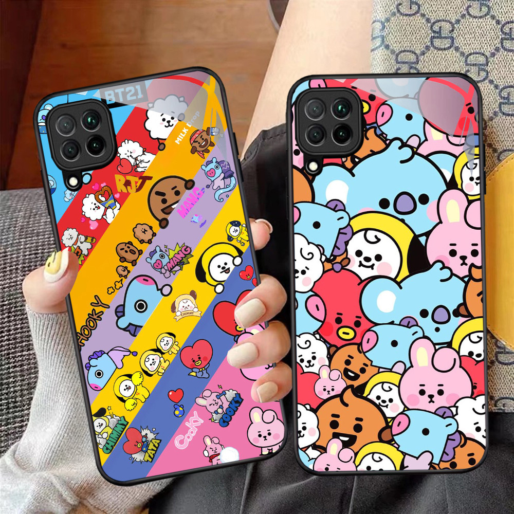 NC-14 BTS Kaca Glass Case Untuk Samsung A12 M32 M12 A22 5G