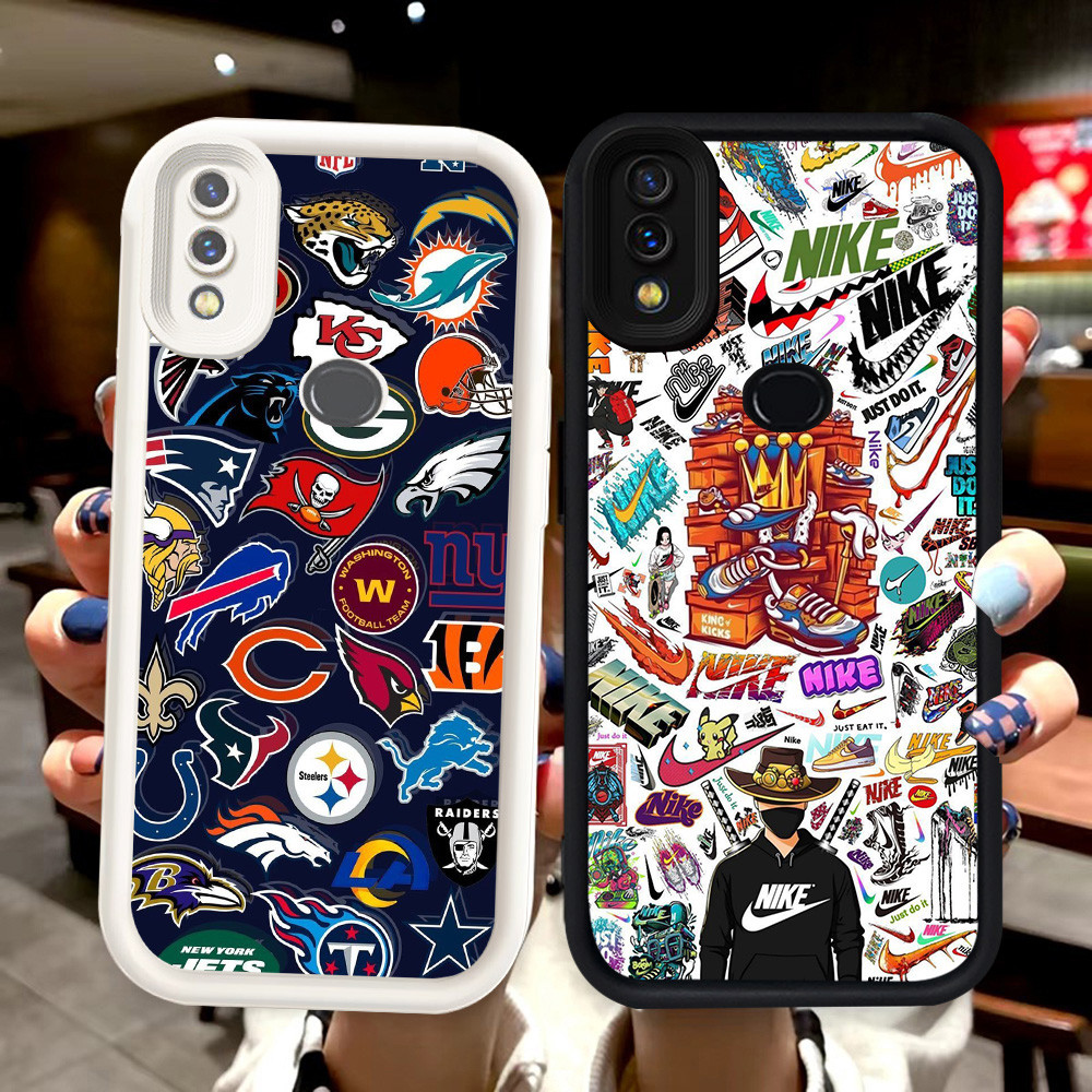 N104 fashion bola basket Silikon hitam putih Casing untuk Samsung M11 A10S A10 A20 A30 A7 2018 Case