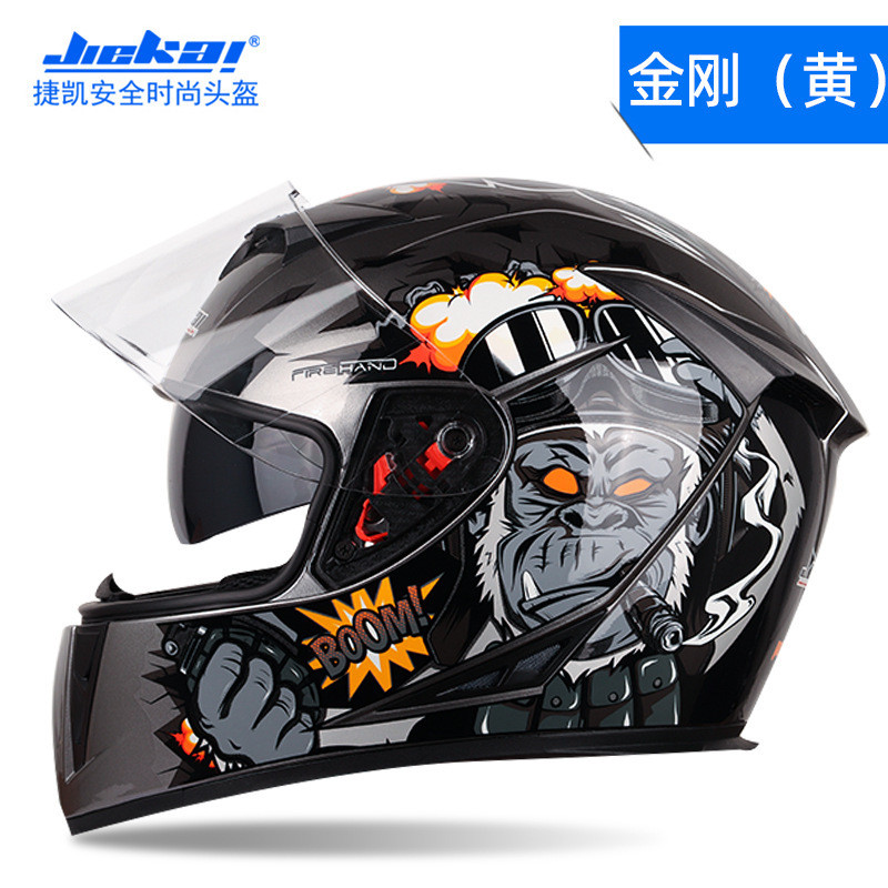 Helm Sepeda Motor Helmet  Jiekai Electric Full Helmet Men and Women Covering Cool Four Seasons Motor