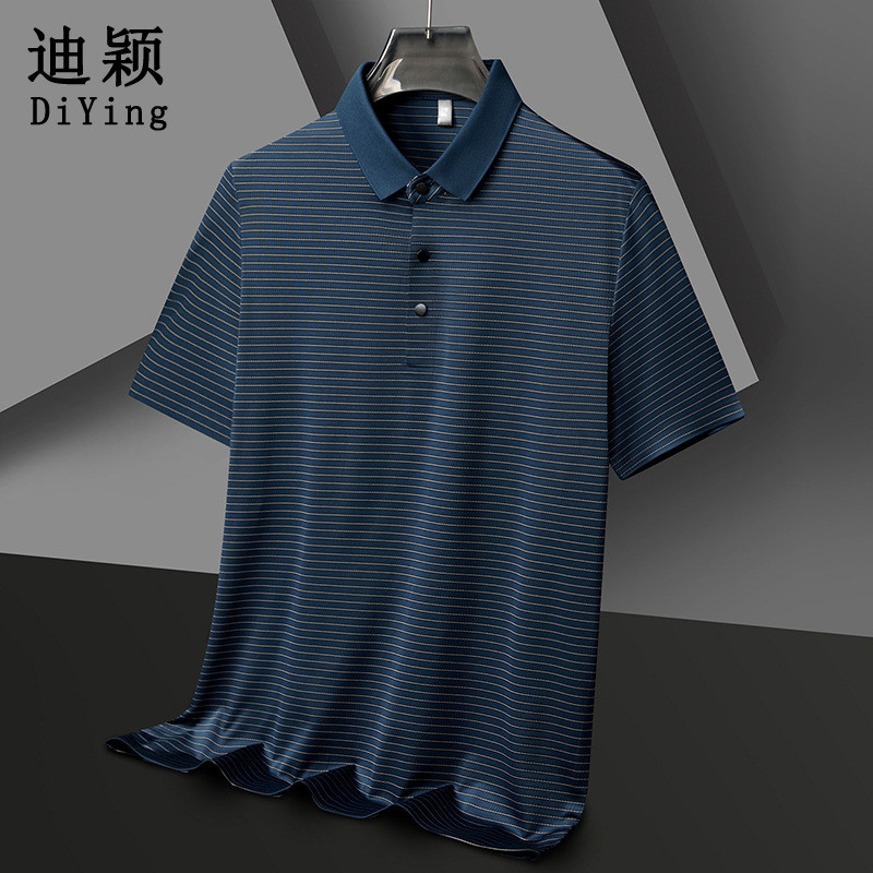 Kaos Pria  Bisnis usia tengah dan orang tua ditambah ukuran polo baju lengan pendek t-shirt musim pa